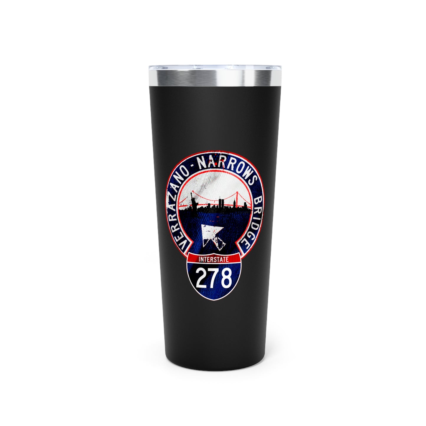 Tumbler Interstate 278 Verrazano Narrows Bridge Copper Vacuum Insulated 22oz