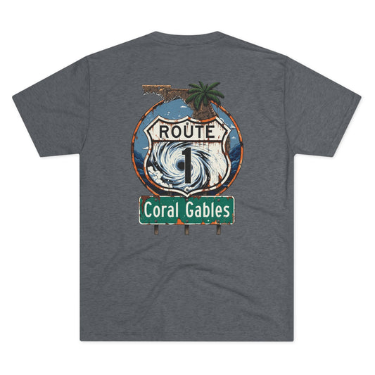 Route 1 Coral Gables Tee Vintage Florida Highway Graphic Tee