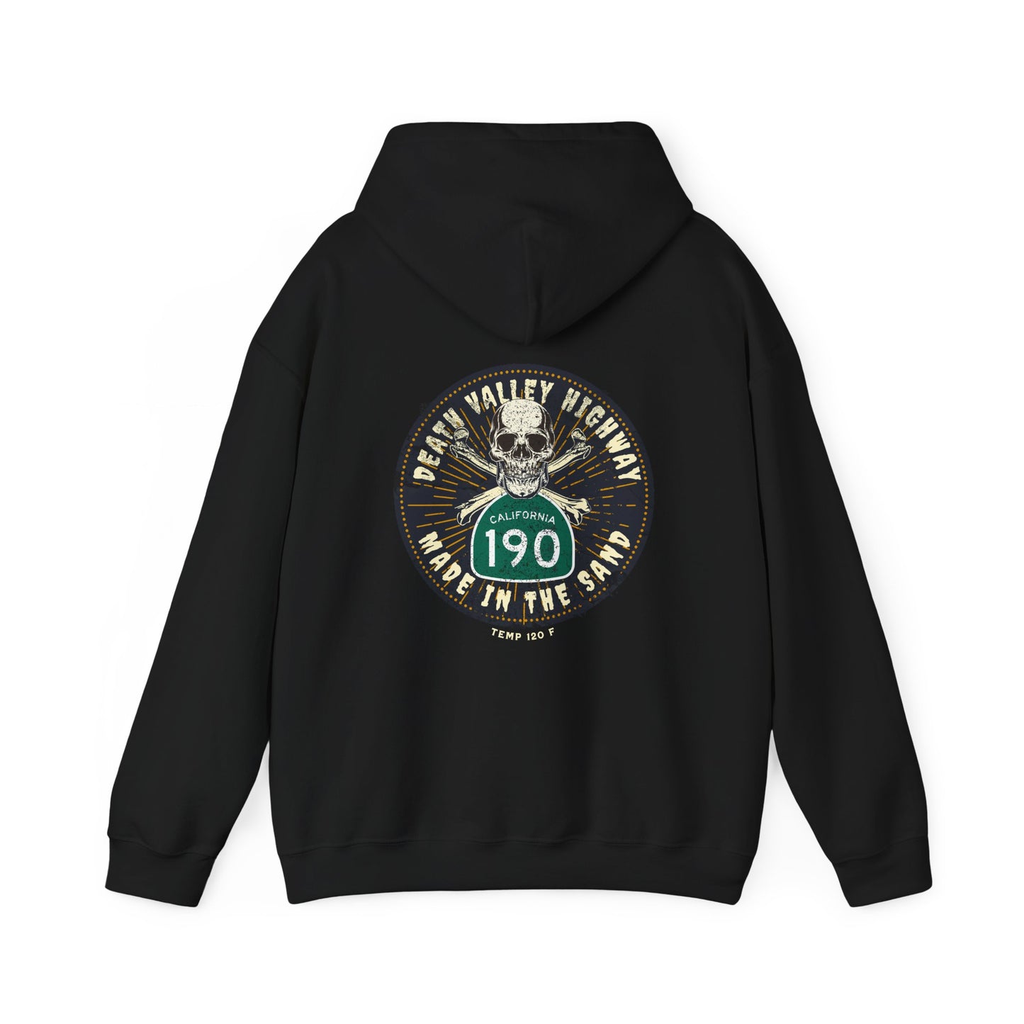 Hooded Sweatshirt California route190 Death Valley