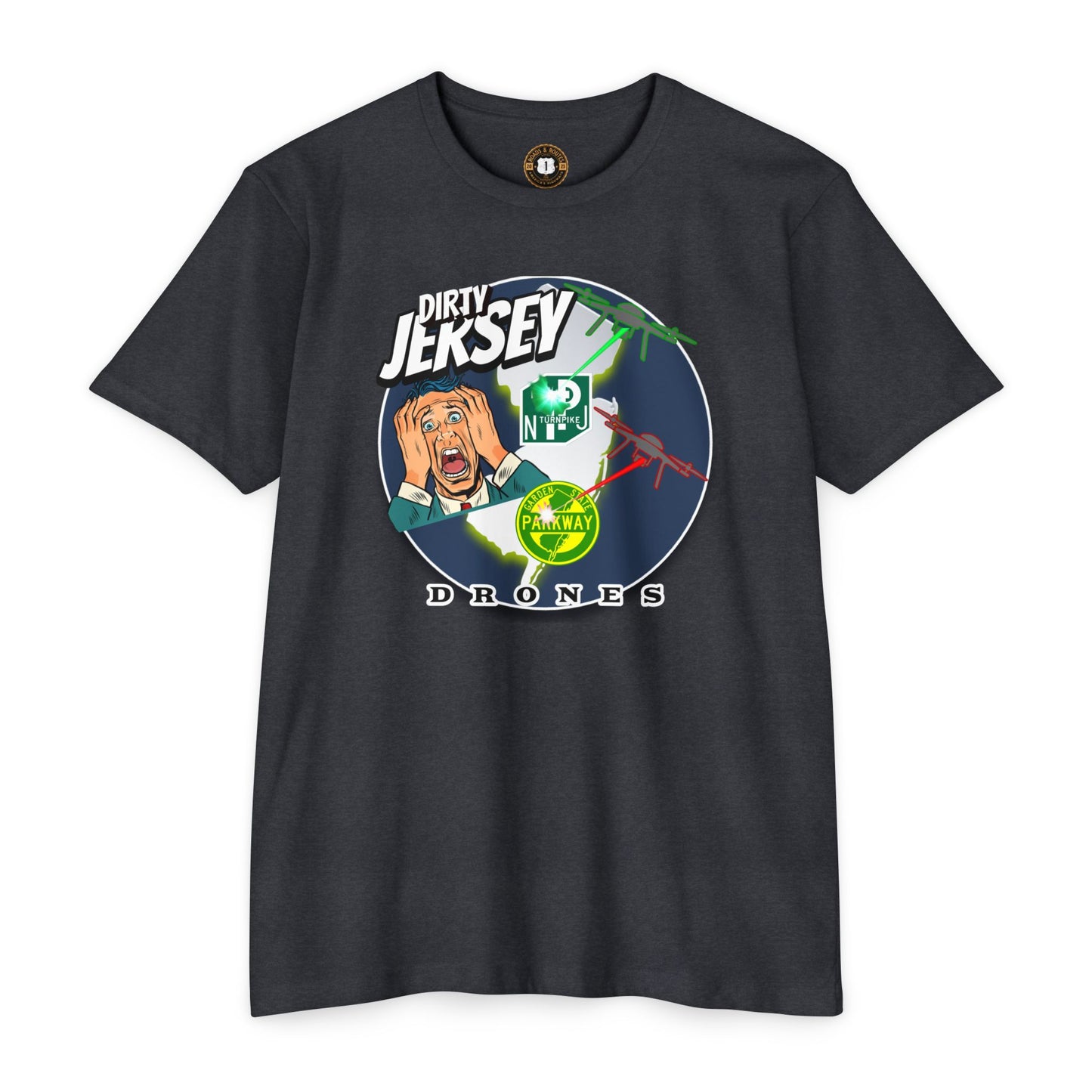 T-Shirt: Dirty Jersey Drone Panic
