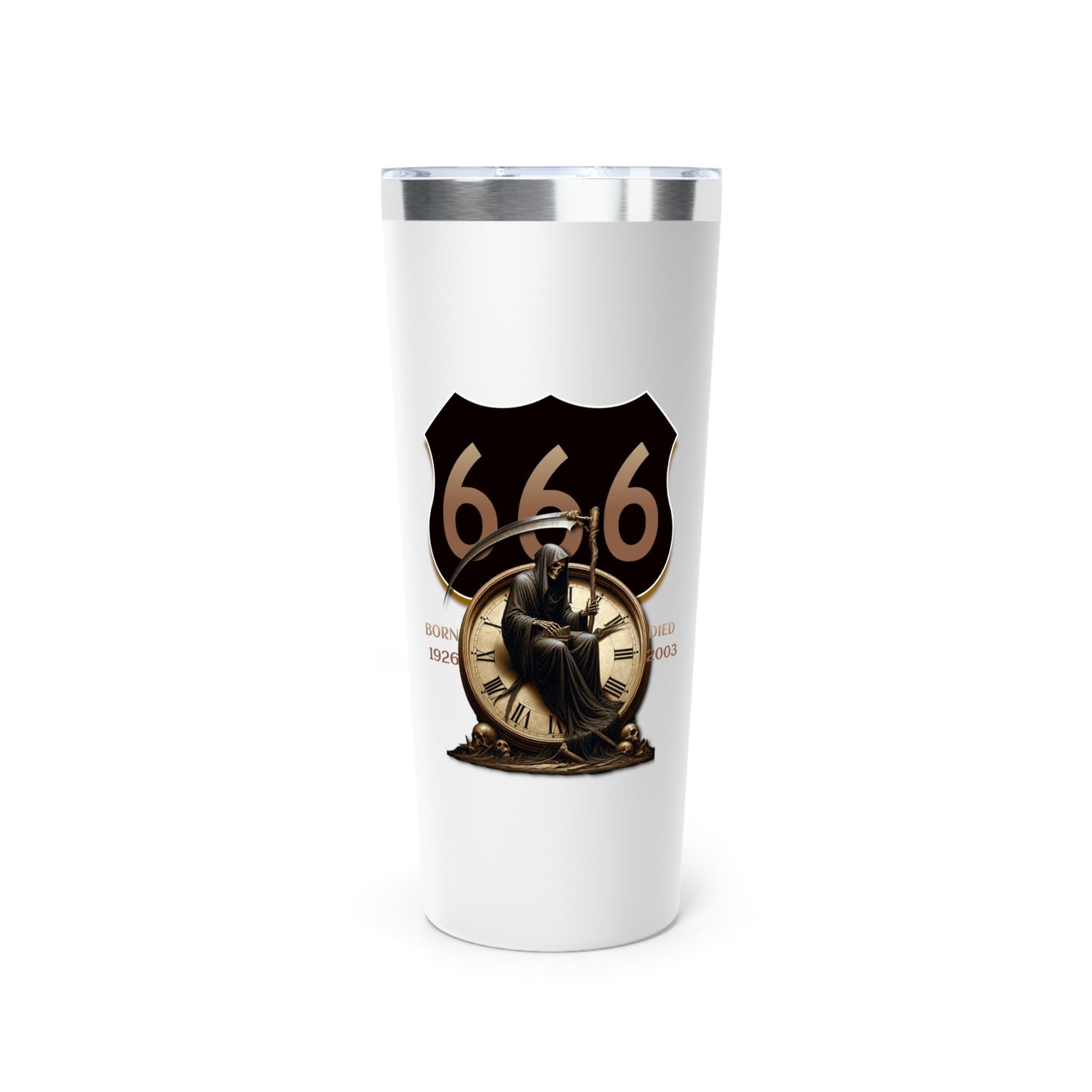 Tumbler - Defuncted Highway 666 Devil's Highway Design, 22oz
