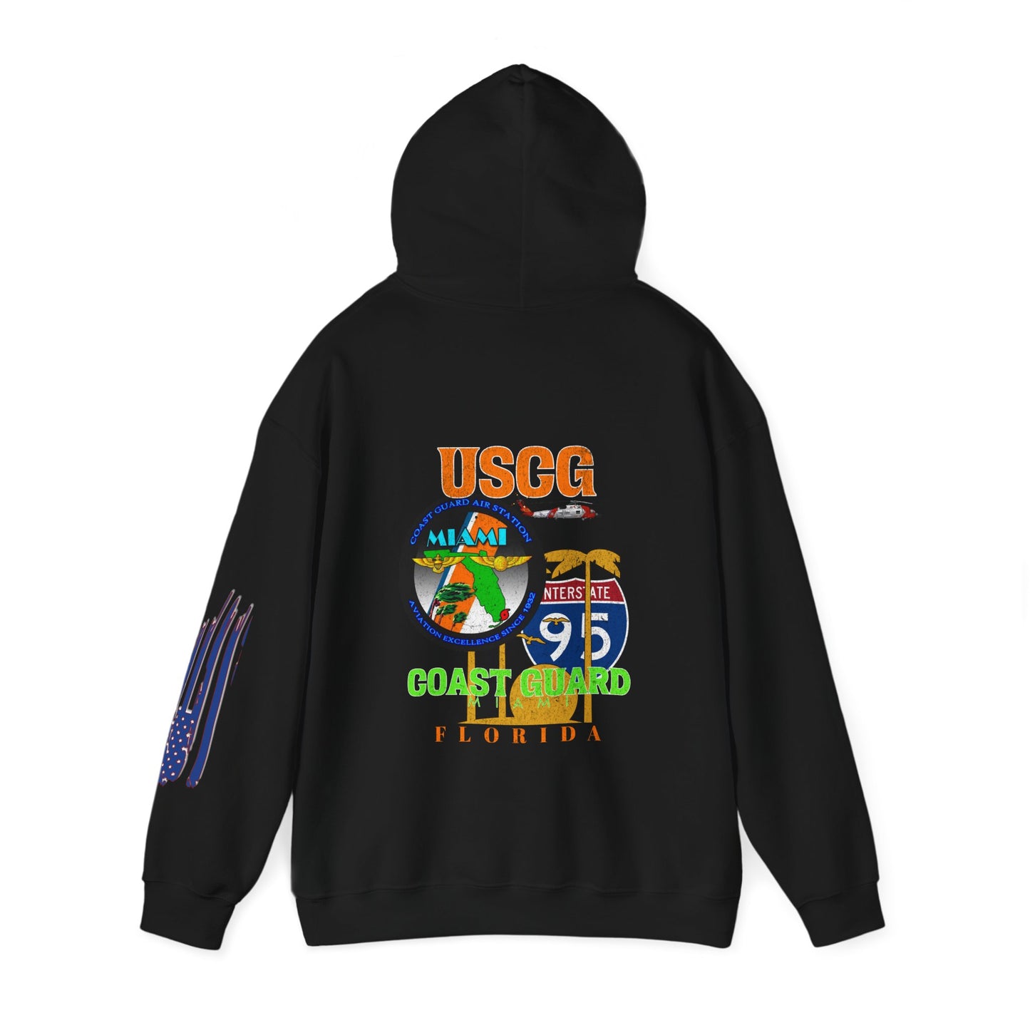 I-95, COAST GUARD, MIAMI, Unisex Heavy Blend™ Hooded Sweatshirt