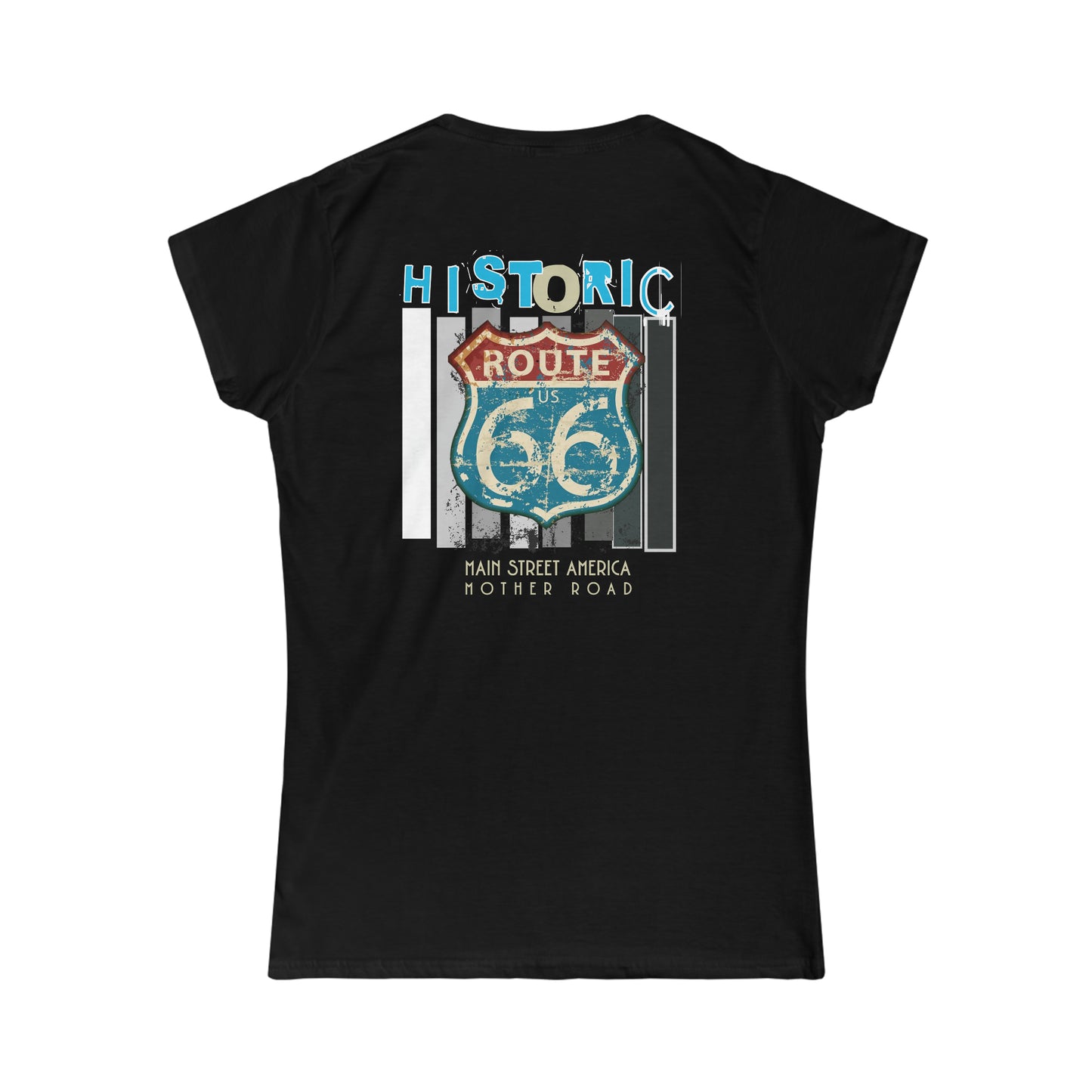 HISTORIC ROUTE 66,  Women's Softstyle Tee