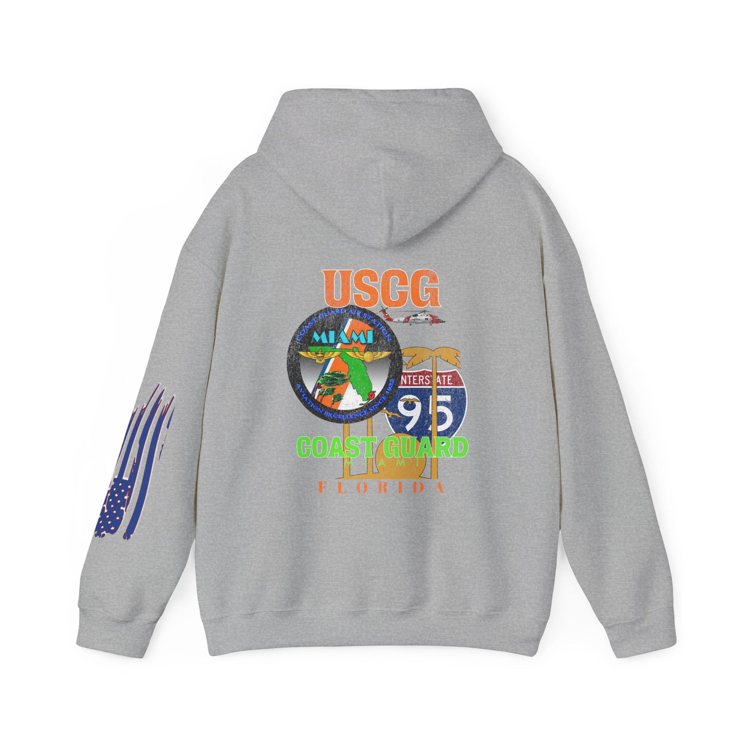 I-95, COAST GUARD, MIAMI, Unisex Heavy Blend™ Hooded Sweatshirt