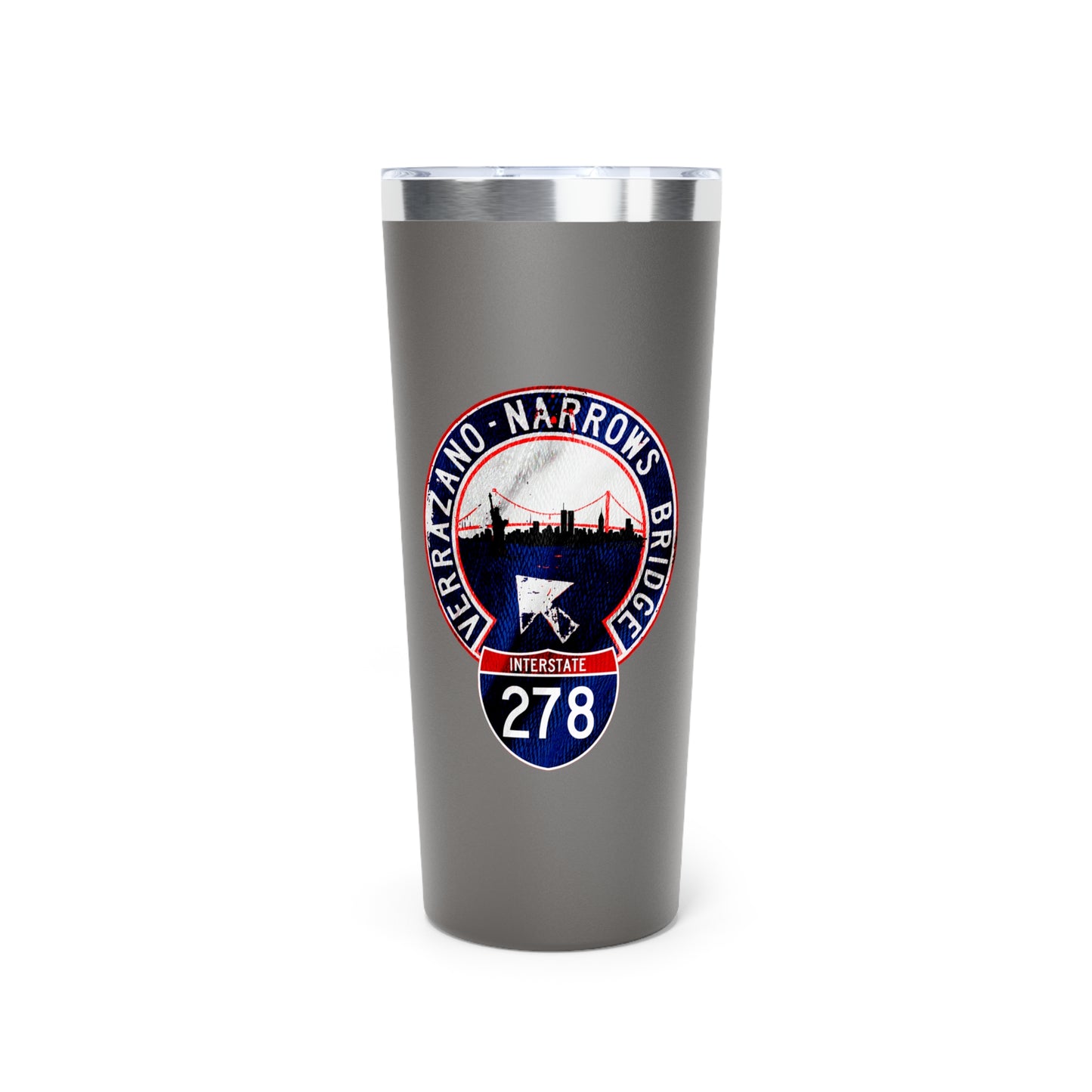 Tumbler Interstate 278 Verrazano Narrows Bridge Copper Vacuum Insulated 22oz