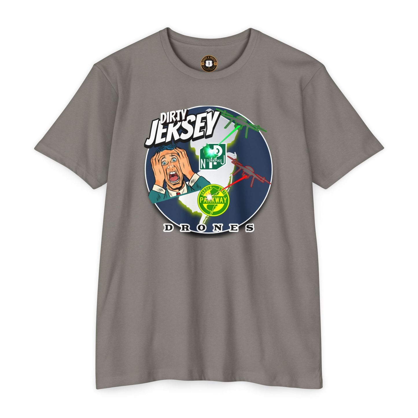 T-Shirt: Dirty Jersey Drone Panic