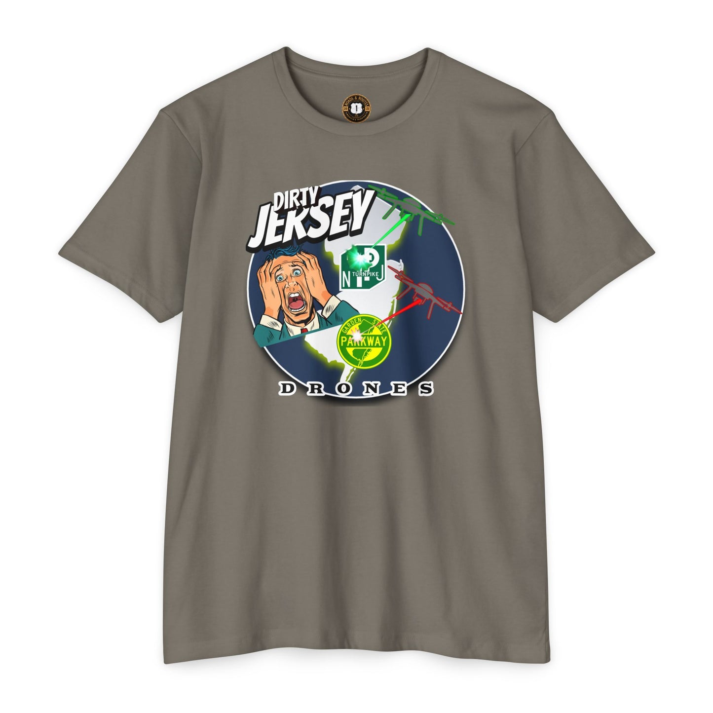T-Shirt: Dirty Jersey Drone Panic