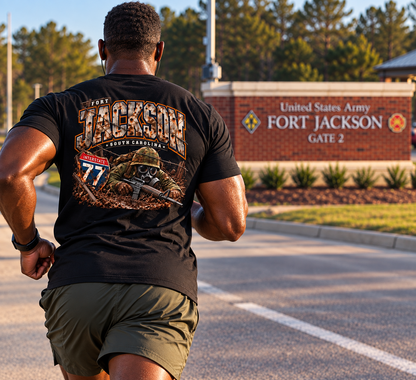Interstate 77 | Columbia, South Carolina Military Route T-Shirt – Army Veteran & Military Family Tee