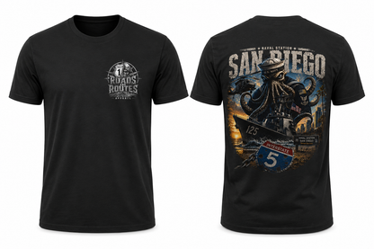 Interstate 5 Naval Station San Diego Base Tee