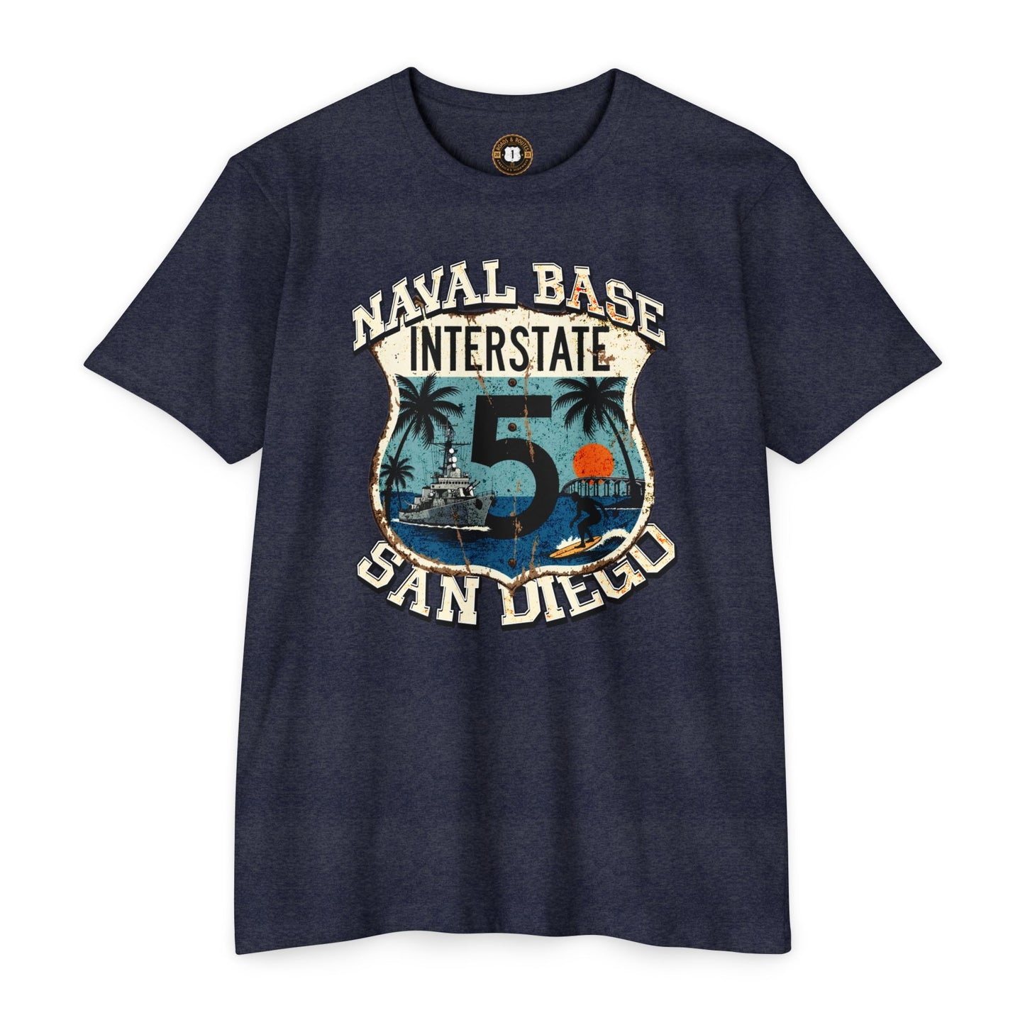 Interstate 5 Naval Base San Diego T-Shirt — Home to Pacific Fleet (Veterans & Active Duty)