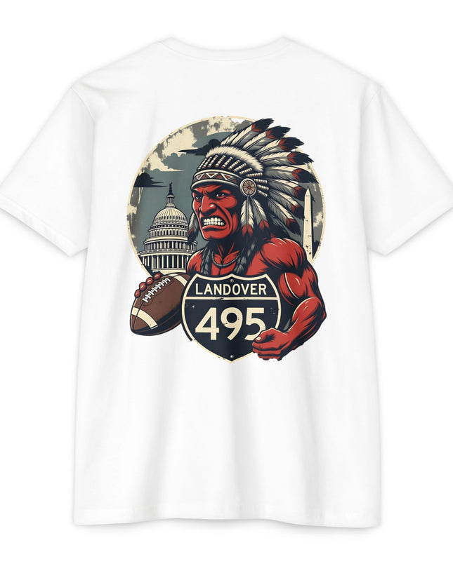 Landover 495 Football T-Shirt , Old Vintage mascot Native Warrior Graphic Tee