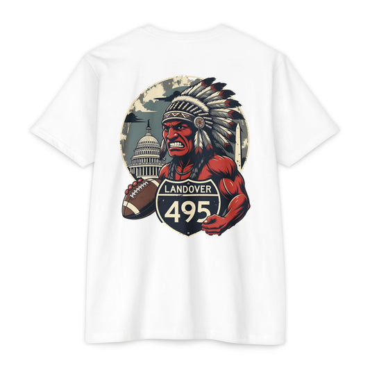 Landover 495 Football T-Shirt , Old Vintage mascot Native Warrior Graphic Tee