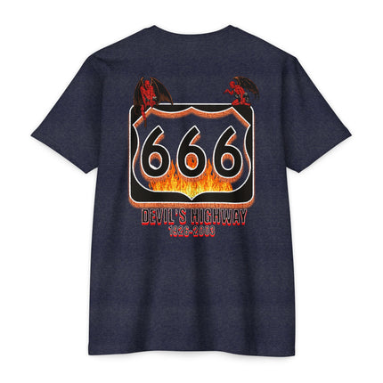 Vintage Highway 666 Unisex T-shirt for Nostalgia Enthusiasts