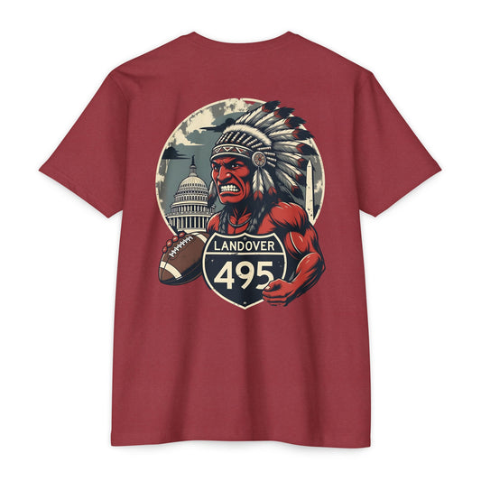 Landover 495 Football T-Shirt , Old Vintage mascot Native Warrior Graphic Tee