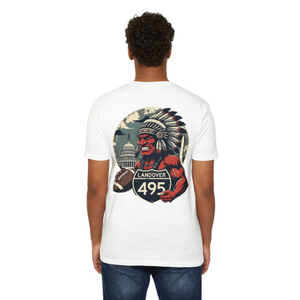Landover 495 Football T-Shirt , Old Vintage mascot Native Warrior Graphic Tee