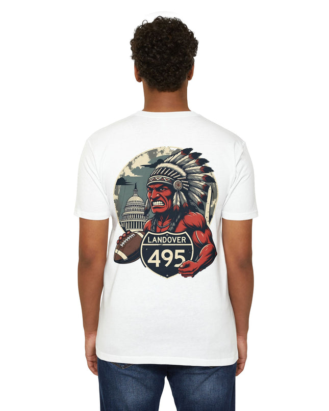 Landover 495 Football T-Shirt , Old Vintage mascot Native Warrior Graphic Tee