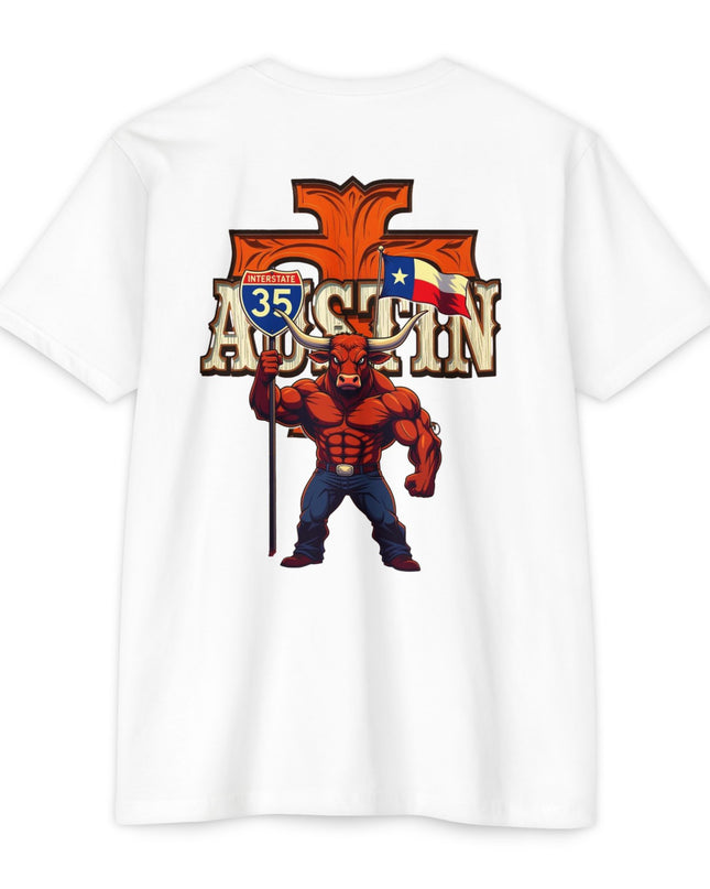 Longhorn Country T-shirt - Texas Travel Interstate 35 Design - Roads and Routes Apparel