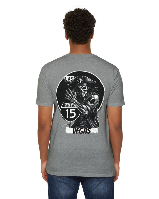 Las Vegas  Interstate 15 Silver and Black Pride Tee, The pirate has moved to the desert