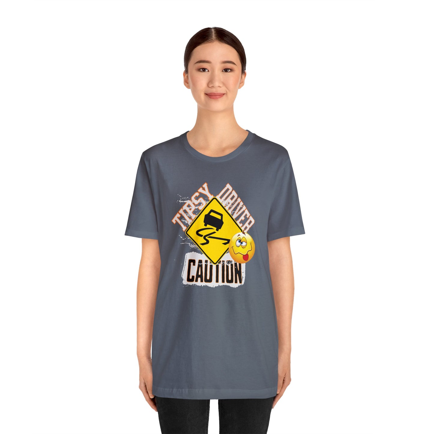 caution tipsy driver, Unisex Jersey Short Sleeve Tee