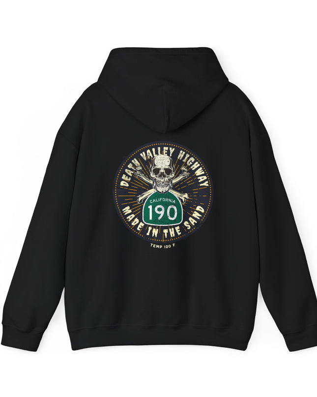 Hooded Sweatshirt California route190 Death Valley