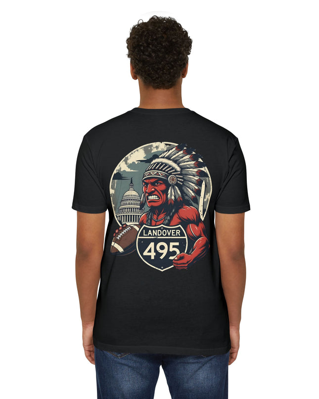 Landover 495 Football T-Shirt , Old Vintage mascot Native Warrior Graphic Tee