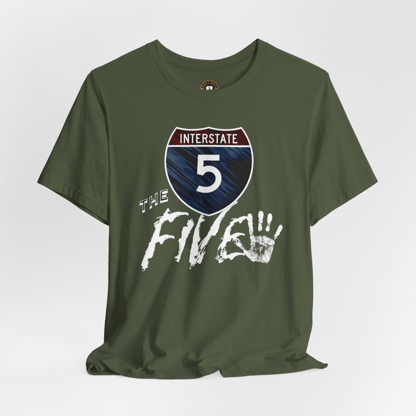 Interstate Five , West Coast Highway Route, soft blend tee, unisex