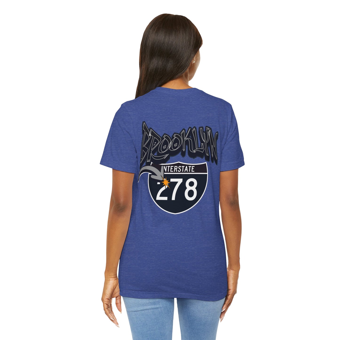 Unisex Tee - Interstate 278 Brooklyn New York Soft Blend Forgeddaboutit Design