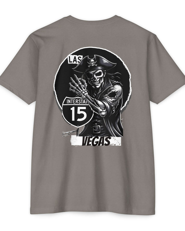 Las Vegas  Interstate 15 Silver and Black Pride Tee, The pirate has moved to the desert