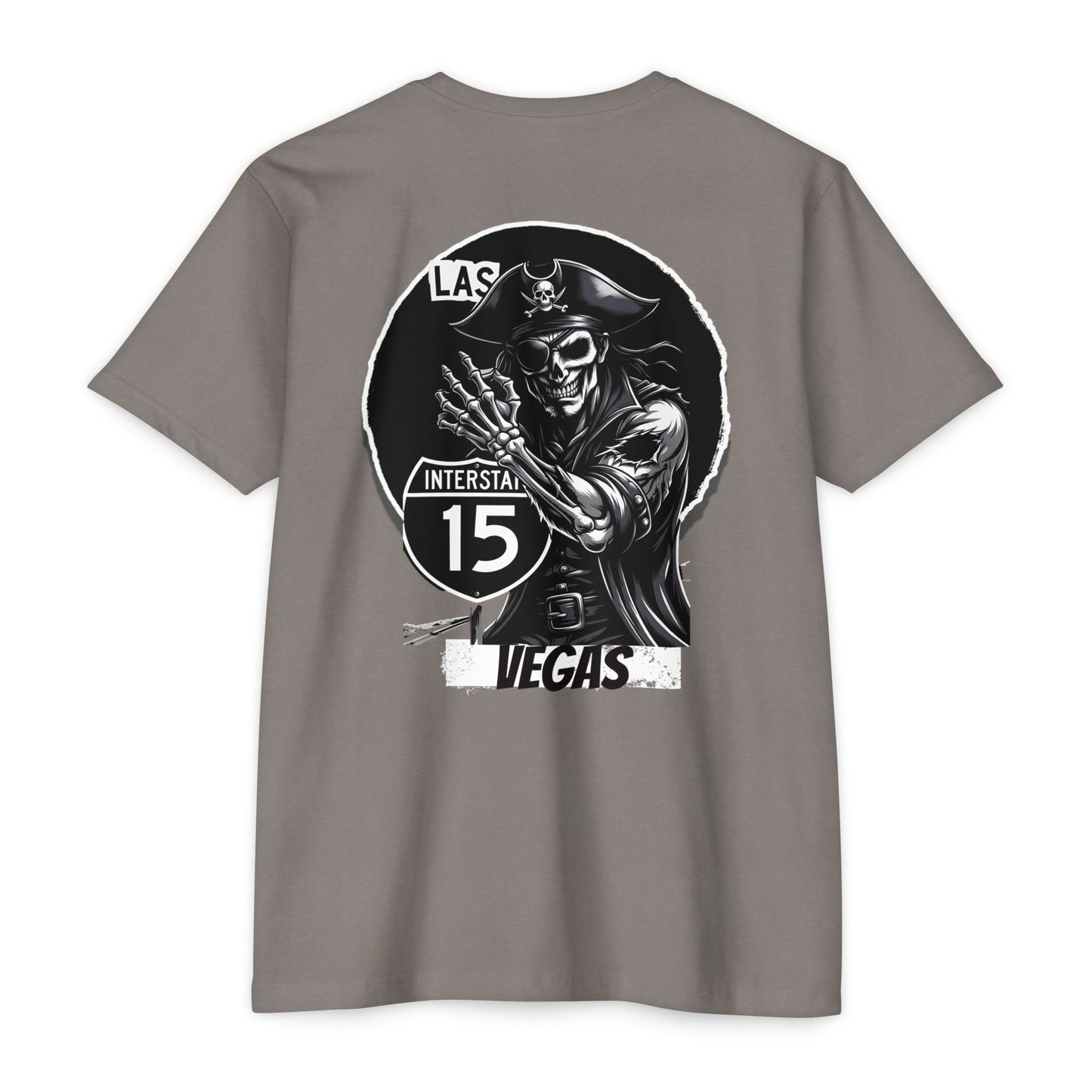 Las Vegas  Interstate 15 Silver and Black Pride Tee, The pirate has moved to the desert