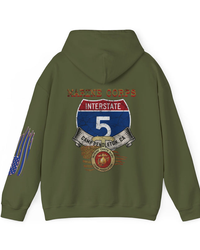 I-5, CAMP PENDLETON MCB, CA, Unisex Heavy Blend™ Hooded Sweatshirt