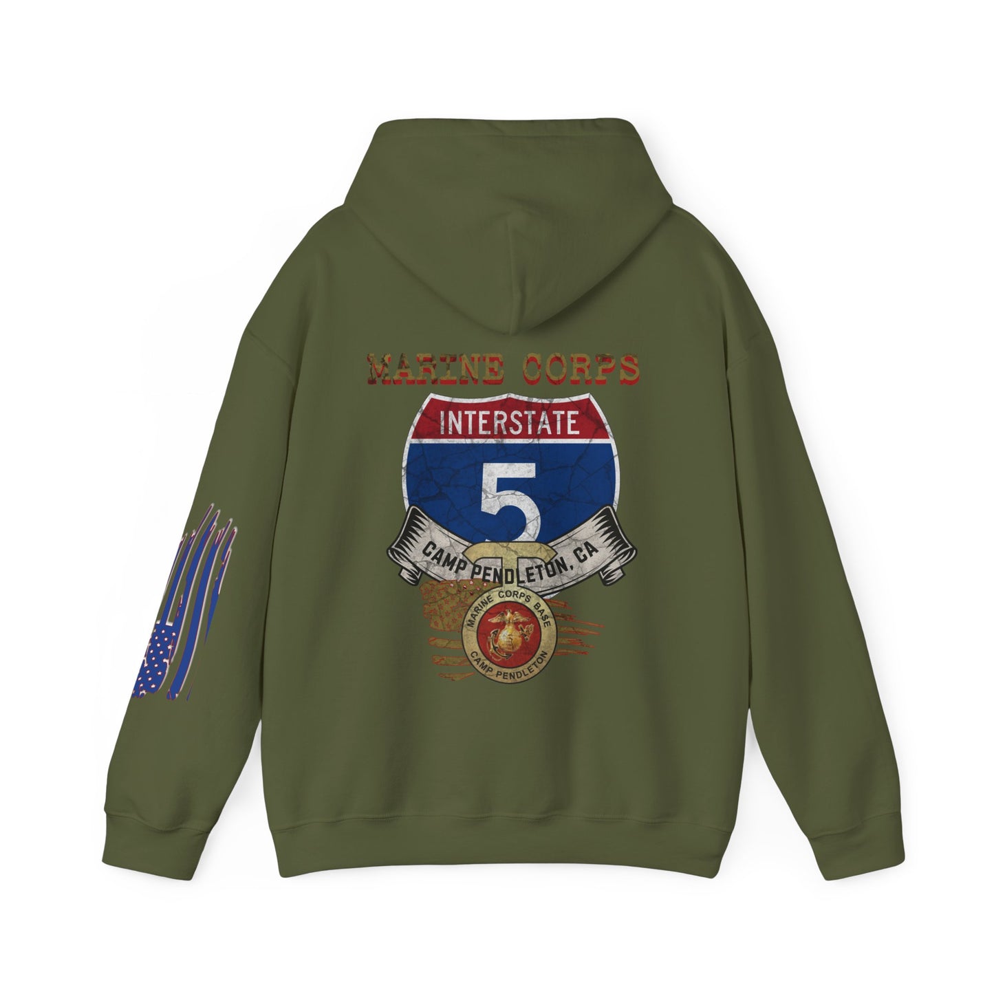 I-5, CAMP PENDLETON MCB, CA, Unisex Heavy Blend™ Hooded Sweatshirt