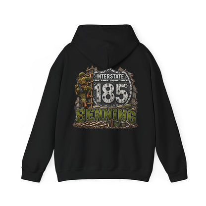 Interstate 185  Columbus, Georgia Military Route Hooded Sweatshirt
