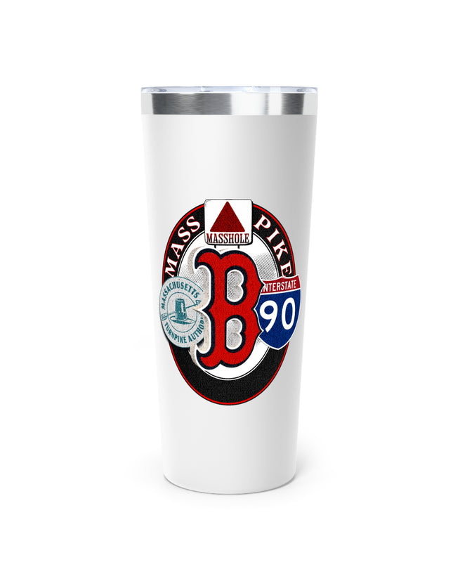 Tumbler - Interstate 90 Boston Masshole Design - 22oz Copper Vacuum Insulated Cup