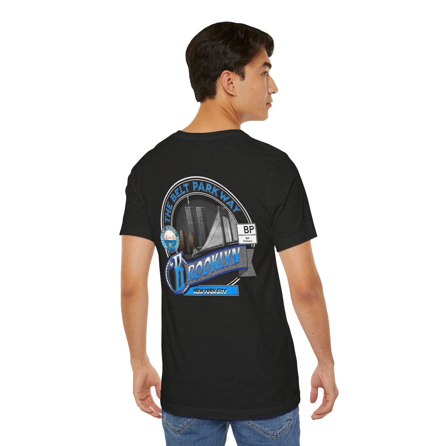 Belt Parkway Brooklyn Highway Route Unisex  Tee Shirt - Soft Blend NYC Apparel