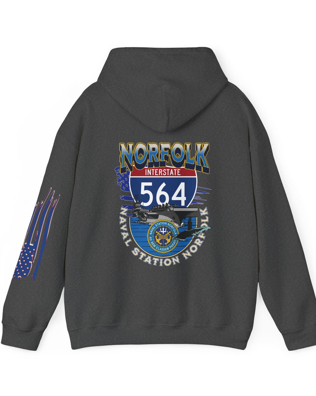 I-564 NORFOLK NAVAL BASE, VA,  -Unisex Heavy Blend™ Hooded Sweatshirt