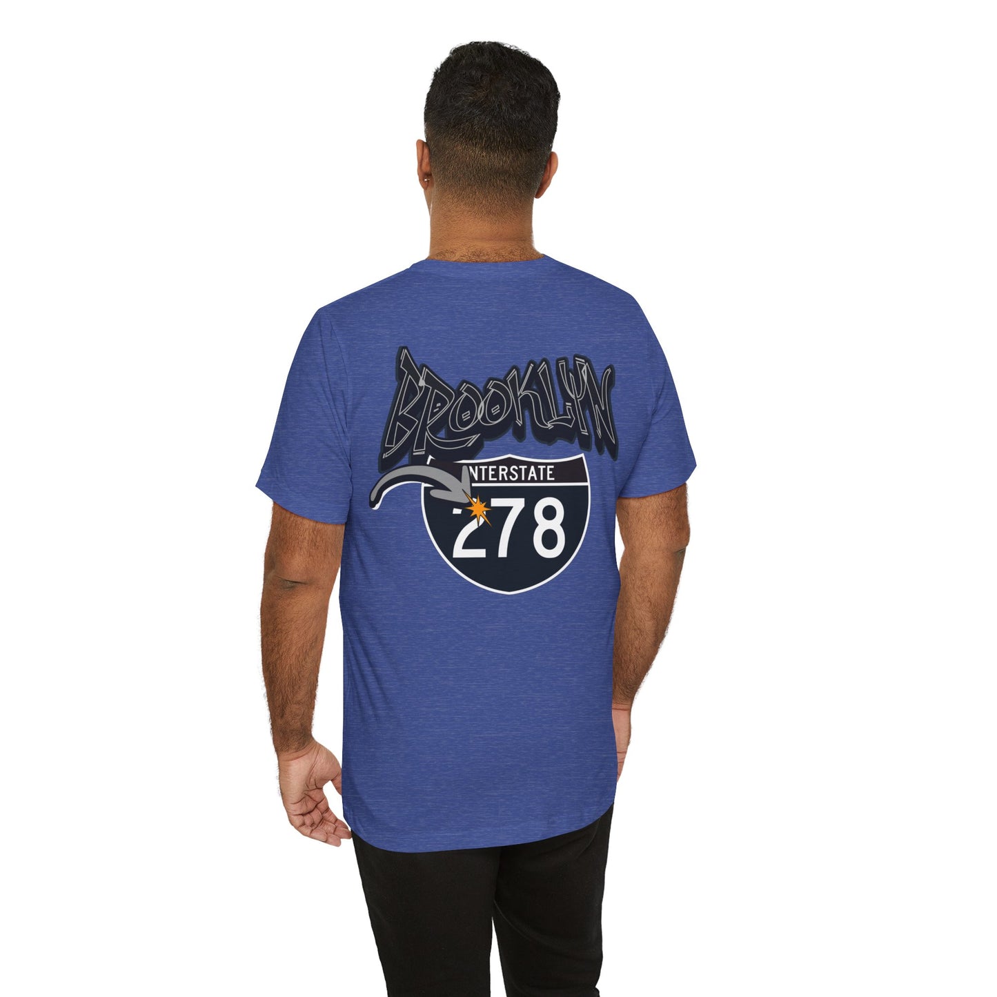 Unisex Tee - Interstate 278 Brooklyn New York Soft Blend Forgeddaboutit Design