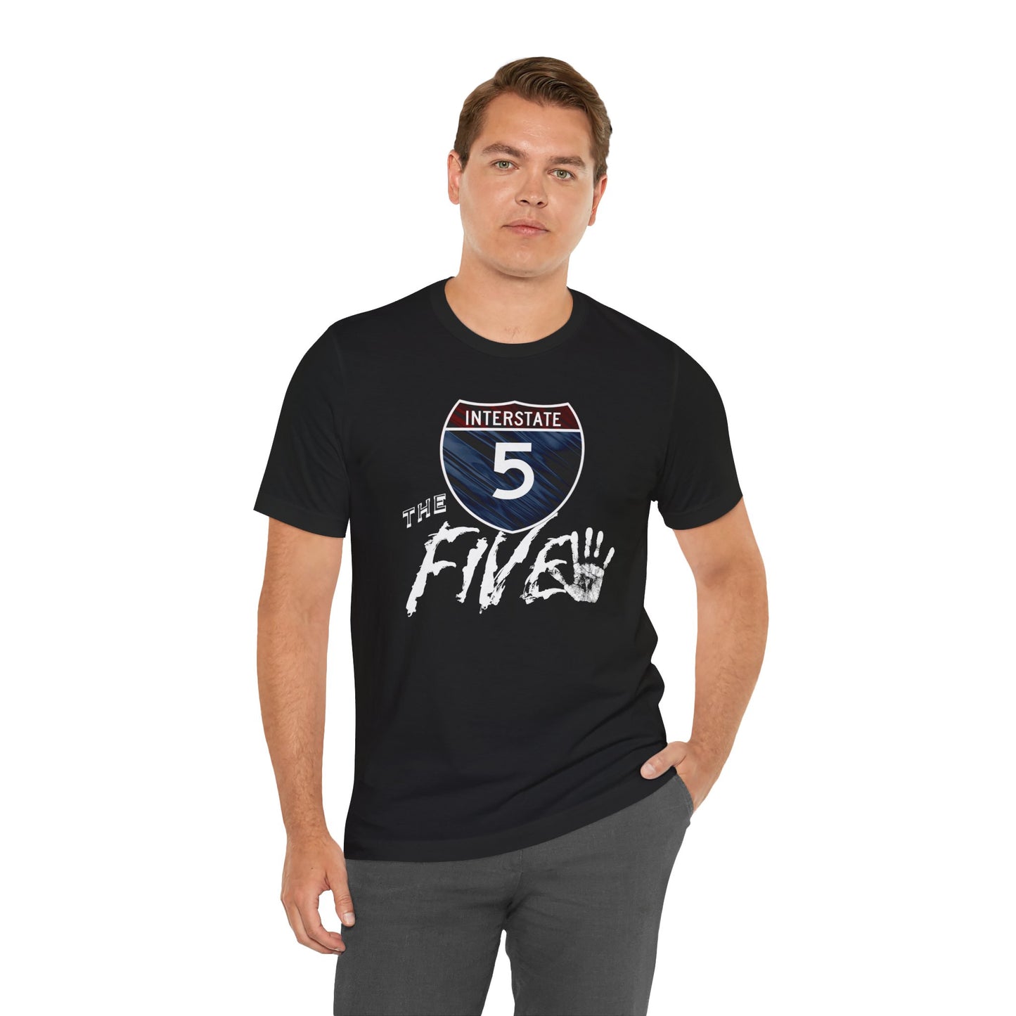 Interstate Five , West Coast Highway Route, soft blend tee, unisex