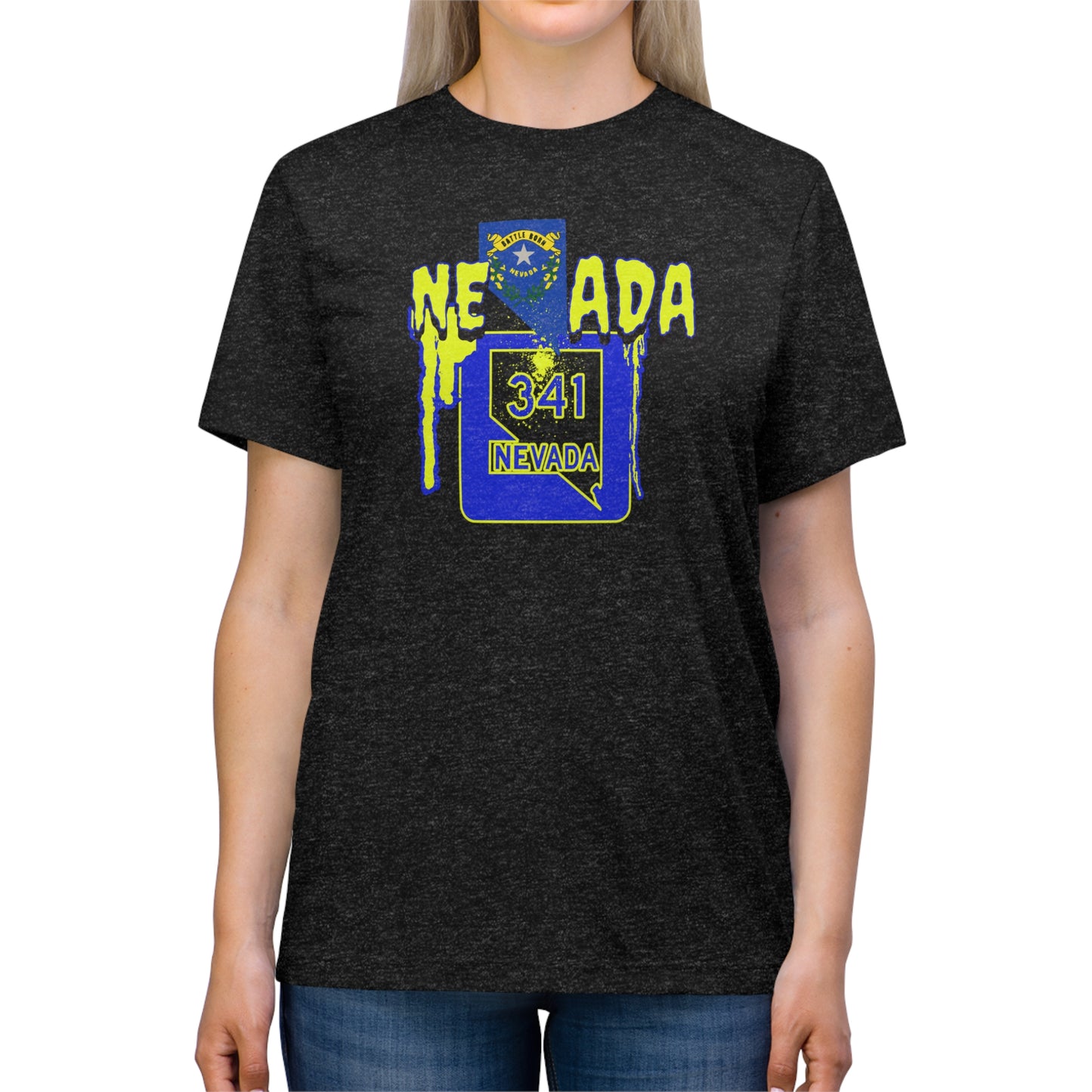 DISTRESSED NEVADA RT 341,Unisex SUPERSOFT Tee