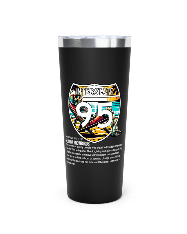 Travel Tumbler - Florida Snowbird Interstate 95 Design, 22oz