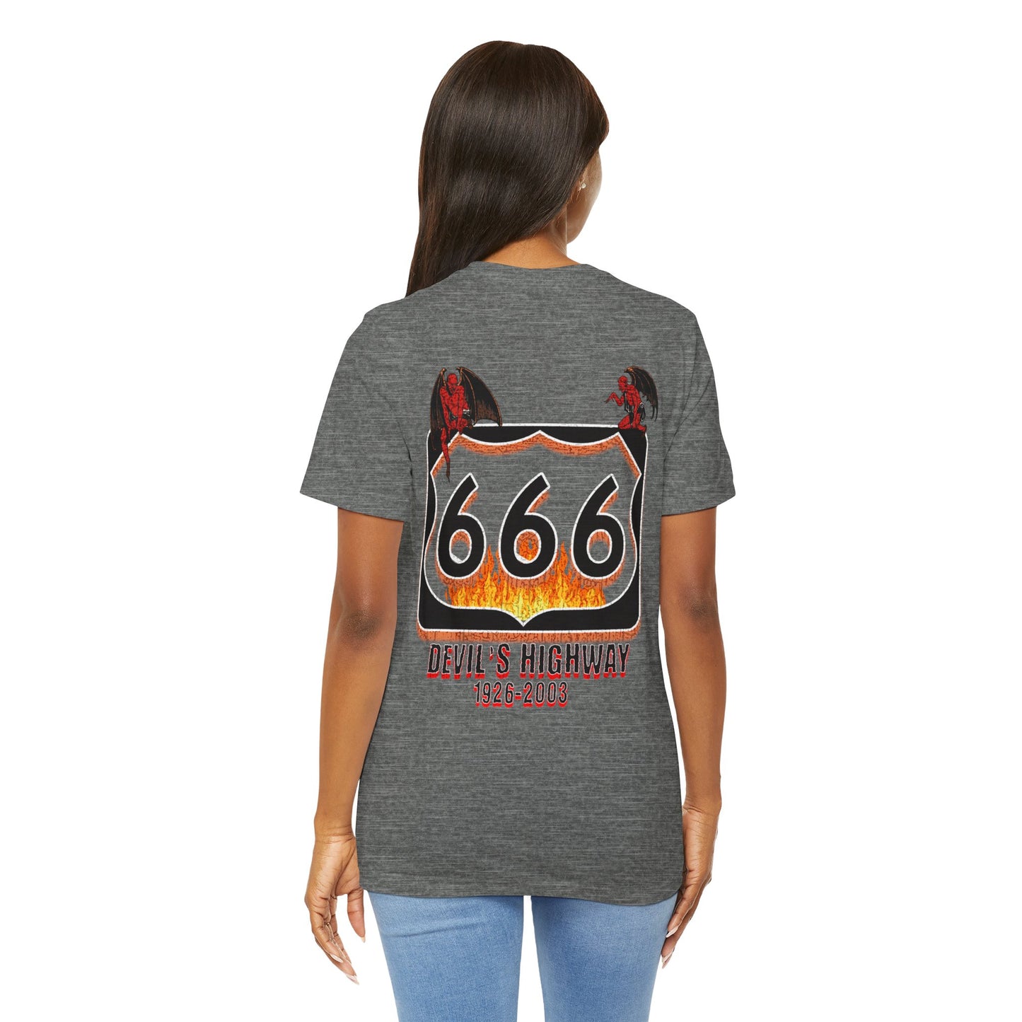 Highway Route  666 The Devil's Highway Unisex Soft Blend Tee