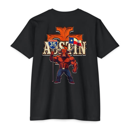 Longhorn Country T-shirt - Texas Travel Interstate 35 Design - Roads and Routes Apparel