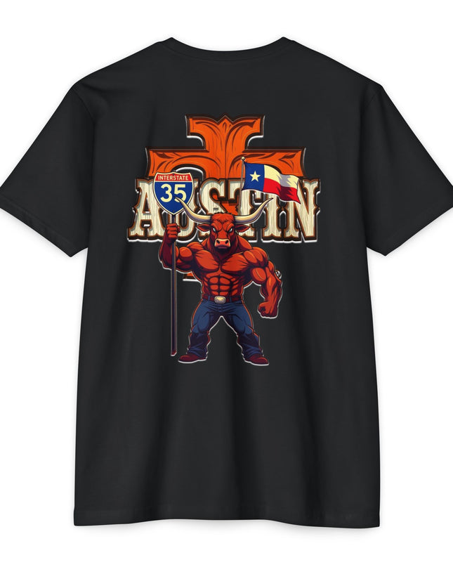Longhorn Country T-shirt - Texas Travel Interstate 35 Design - Roads and Routes Apparel