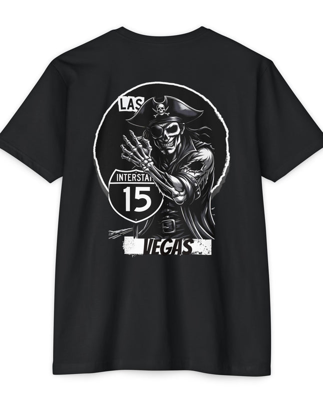 Las Vegas  Interstate 15 Silver and Black Pride Tee, The pirate has moved to the desert
