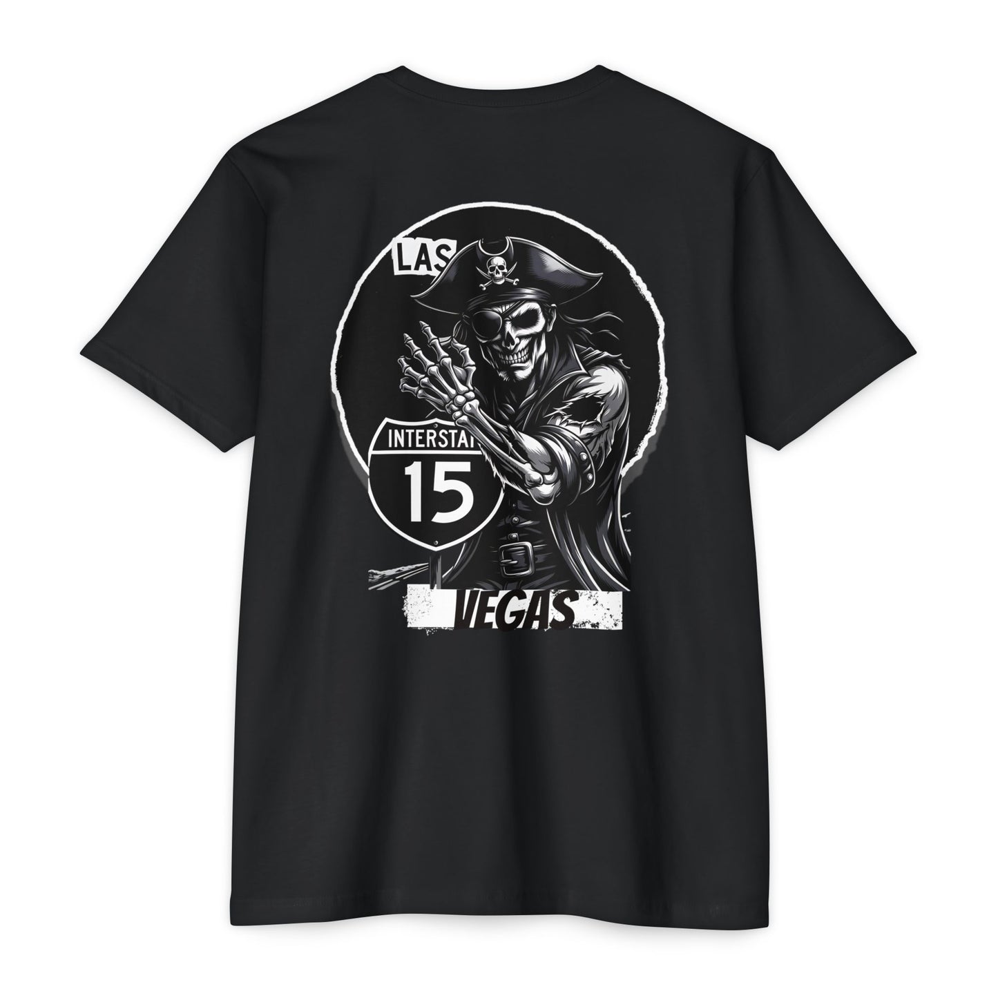 Las Vegas  Interstate 15 Silver and Black Pride Tee, The pirate has moved to the desert