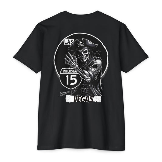Las Vegas  Interstate 15 Silver and Black Pride Tee, The pirate has moved to the desert