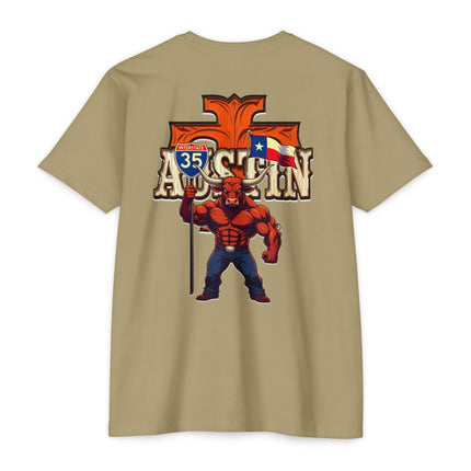 Longhorn Country T-shirt - Texas Travel Interstate 35 Design - Roads and Routes Apparel