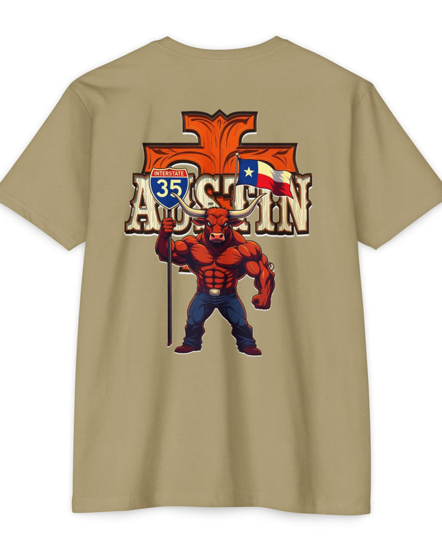 Longhorn Country T-shirt - Texas Travel Interstate 35 Design - Roads and Routes Apparel