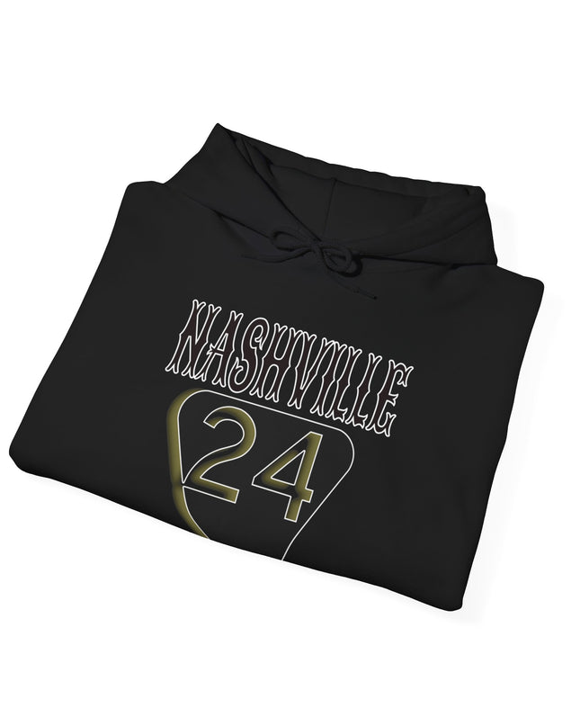Hooded Sweatshirt Nashville Highway Route 24 Road Trip Soft Blend Apparel
