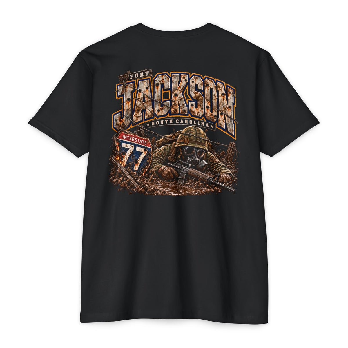 Interstate 77 | Columbia, South Carolina Military Route T-Shirt – Army Veteran & Military Family Tee