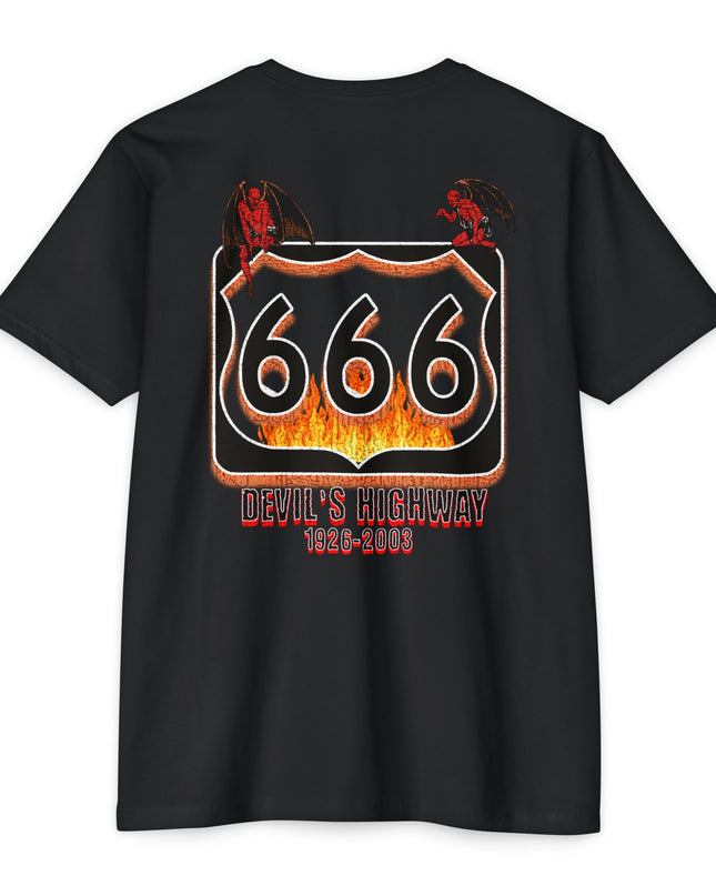 Vintage Highway 666 Unisex T-shirt for Nostalgia Enthusiasts